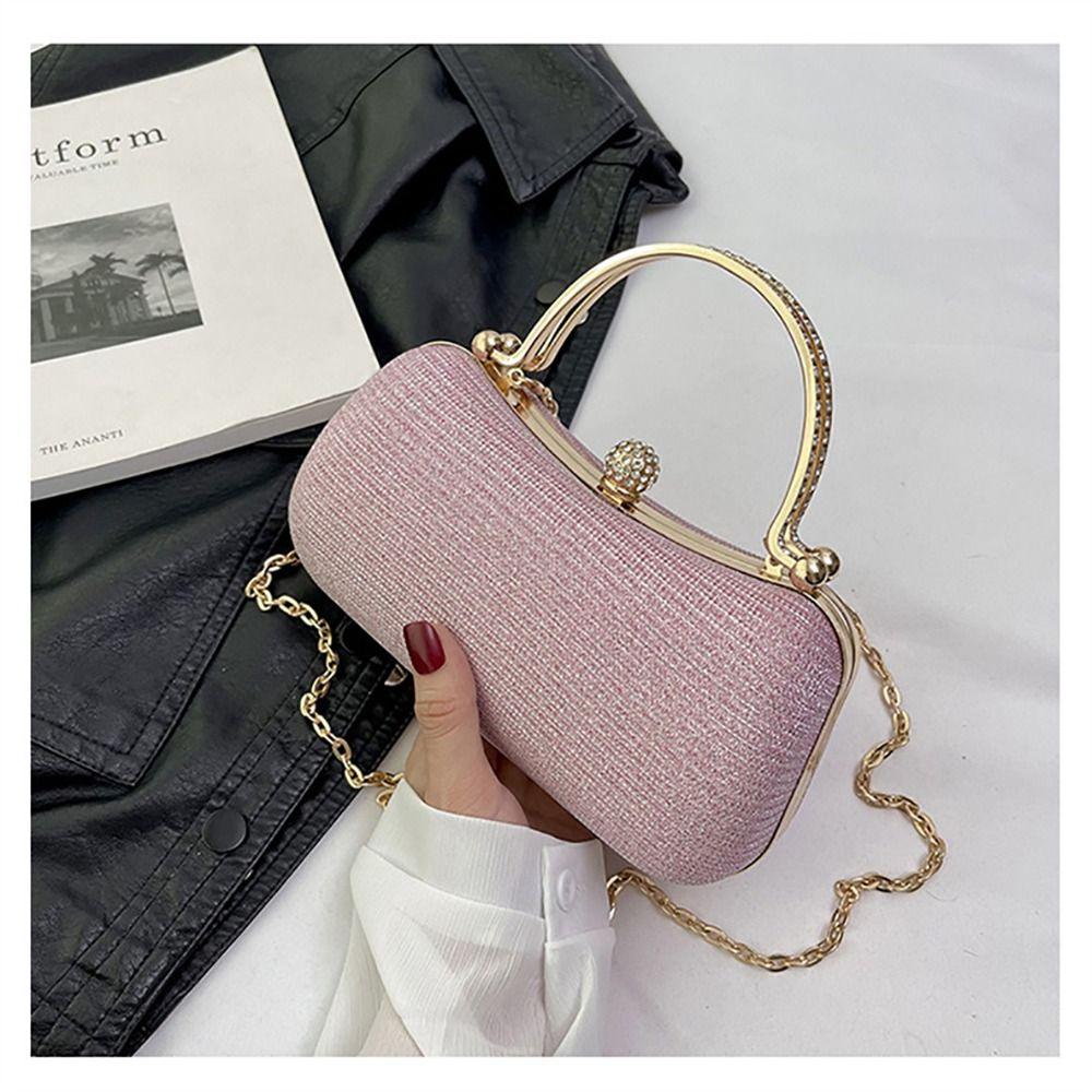 1Pcs New Clutch Bag Evening Bag Shoulder Dinner Bag Chain Purse Beaded Egg Shape Women Handbags for Wedding Party