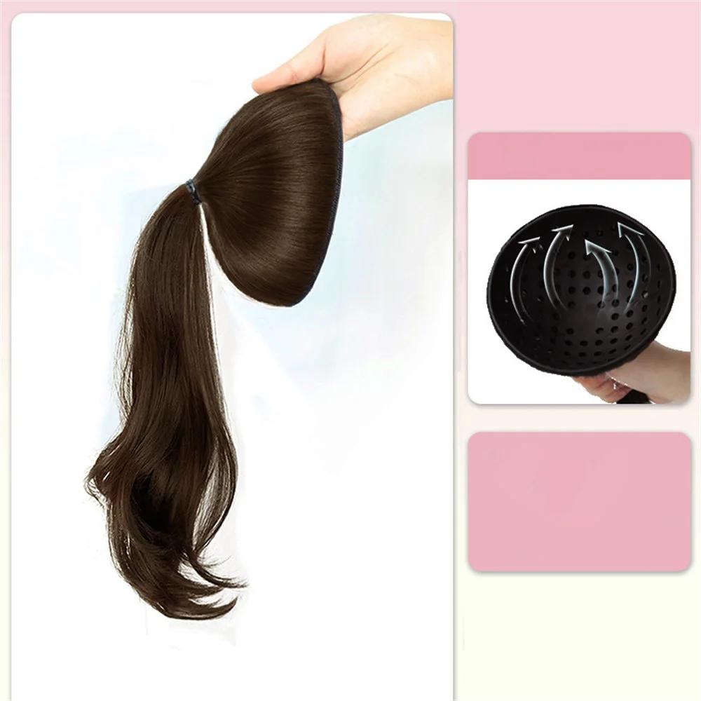 Trendy Curly Ponytail Synthetic Wig Women Natural Wigs Perfect Head Shape Simulated Pomelo Peel for Ultra Light Hair Growth