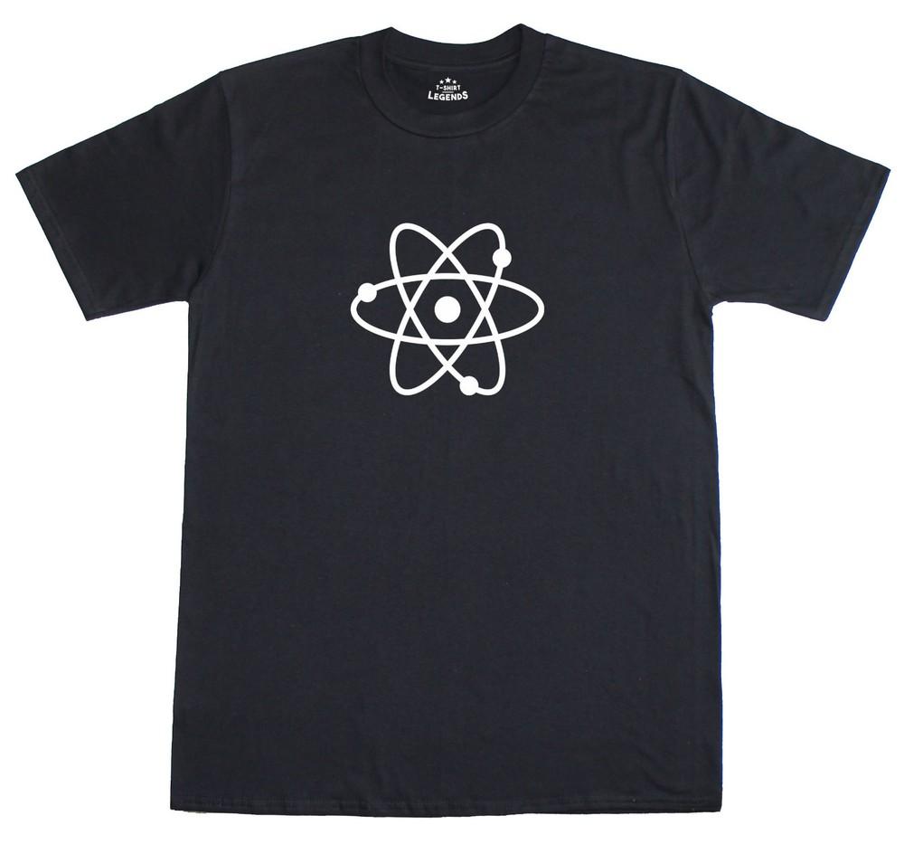 Mens T Shirt Atom Science Geek Nerd Regular Fit Cotton Tee Geometric Print