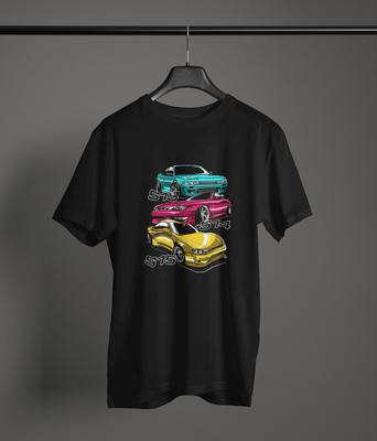 Silvia Fan Art T‑Shirt 100% Cotton Nissan S‑Chassis JDM Drift Car Graphic Tee