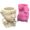 Portrait Flower Pot Silicone Resin Mold Epoxy Resin Casting Succulent Pot Mould