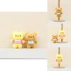 Adorable Yellow Bear Plush Keychain Soft Stuffed Animal Toy For Cute Accessories