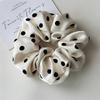 Polka Dot Satin Scrunchie: Japanese Korean Simple Pleated Elastic Hair Tie Accessory