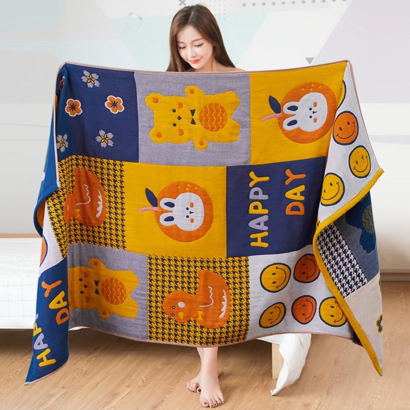 Pure Cotton Bath Towel - Four Layer Cotton Gauze Large Towel 70 X 140cm, Soft Absorbent for Bathing Shower