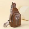 Soft Leather Chest Bag Women Crossbody Bag Large Capacity Shoulder Bag