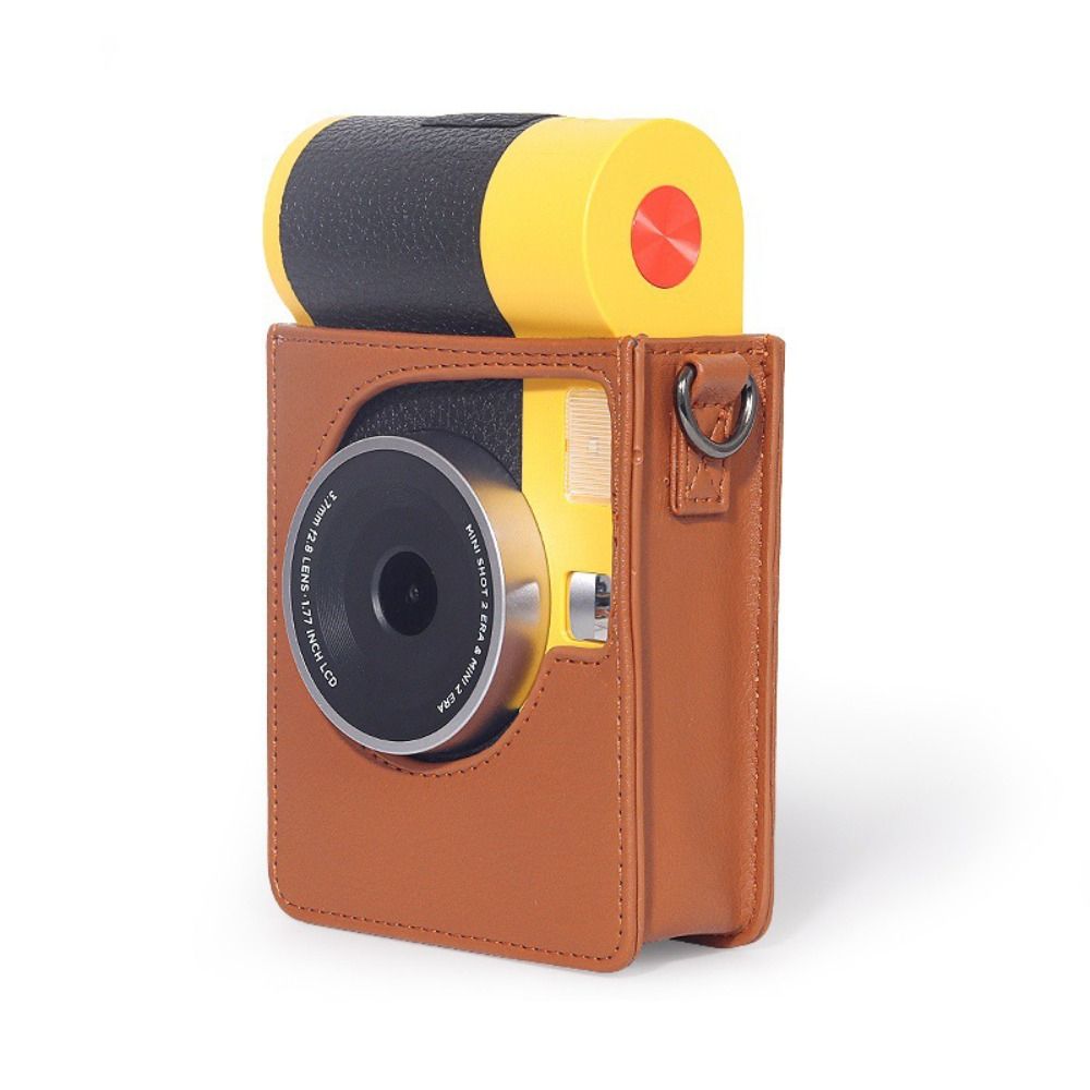 With Shoulder Strap Instant Camera Case PU Leather Anti Scratch Storage Bag Wear Resistant for Kodak Mini Shot 2 Era MS200
