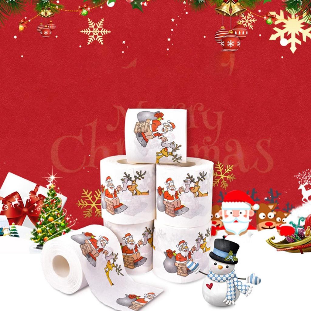 Christmas Roll Paper Napkin Colored Paper Creative Environmental