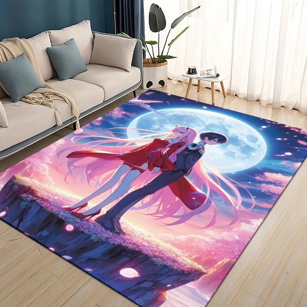 27 Style Cartoon Zero Two DARLING in The FRANXX Carpet Rug for Living Room Bedroom Home Sofa Decoration,Kids Non-slip Floor Mat