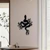 Metal Wall Art Snake Flower Sculpture Iron Home Decor Living Room Patio Gift Reptile Lovers
