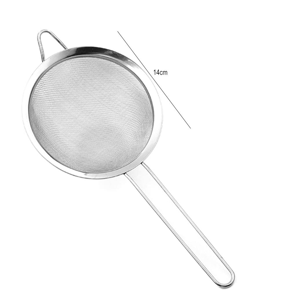 Stainless Steel Wire Fine Mesh Oil Strainer Flour Sieve Colanders (14cm)