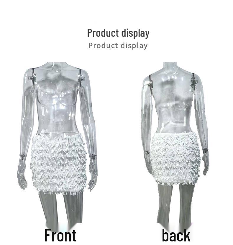 Fustă scurtă cu paiete sexy europeană și americană: Slăbire & Elegant pentru Femei