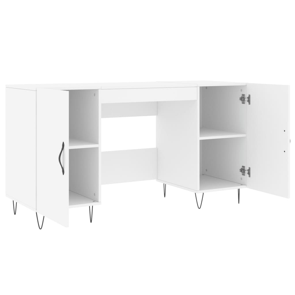 White Desk 140 x 50 x 75 cm Particleboard