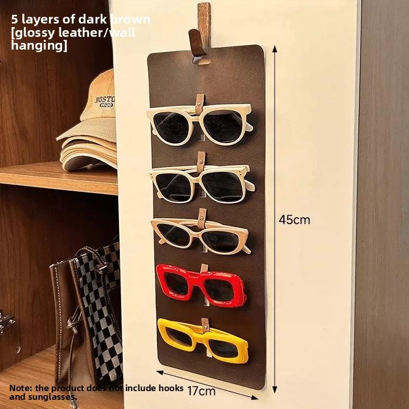 Glasses Storage Bag, Wall-mounted Sunglasses Display Stand, Multi-layer Portable Sunglasses Storage Bag