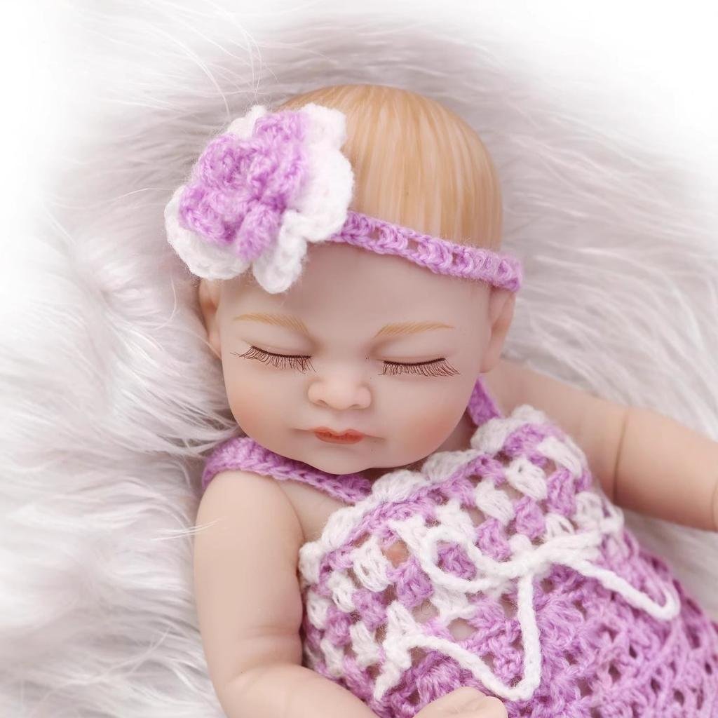 Doll Cute Mini Realistic Sleeping Simulation Soft Baby Baby Creative Gift Bath Toy Doll