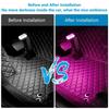 Éclairage intérieur de voiture - AIMOONSA - Tactile 7 couleurs - Rechargeable USB - Étanche - ABS 12x7x2cm