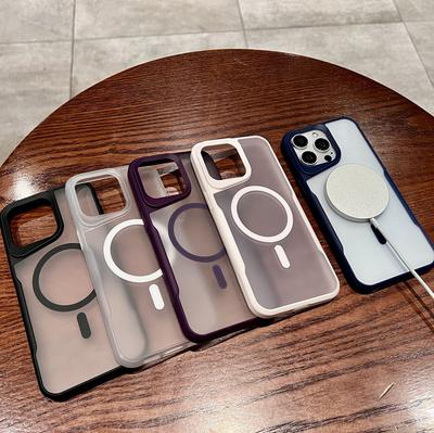 Passend für iPhone 15 Pro Max Blade Magnetische Ladehülle, Apple 14 Frosted 13 Skin Feel Schutzhülle