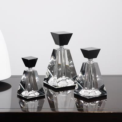 European Crystal Glass Perfume Bottle Decoration Creative Geometric Storage Jar Vanity Crystal Perfume Bottle Birthday Gift New