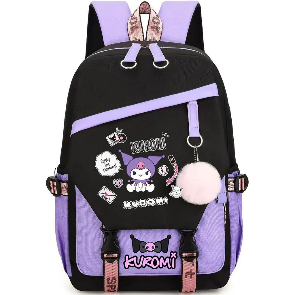 Witch Hunting Squad Korean Print High School Student Campus Backpack Outdoor Purple Backpack