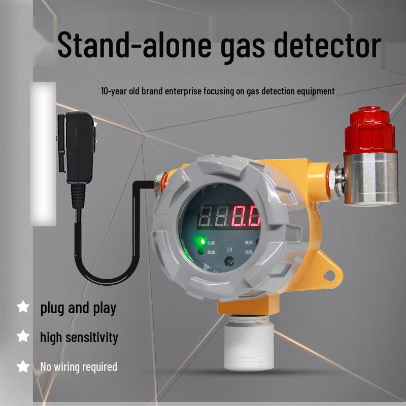 Explosion-Proof Industrial Gas Detector: Detects Combustible, Toxic Gases, Hydrogen Sulfide, Ammonia, and Oxygen Levels.