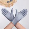 1 Pair Unsiex Winter Gloves Five Fingers Solid Color Elastic Anti-slip Sun Protection Breathable Soft Stage Performance Auction Ritual Girl