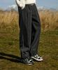 Peullukeu Corduroy Two-Tuck Wide Pants Dark Grey Fpt402
