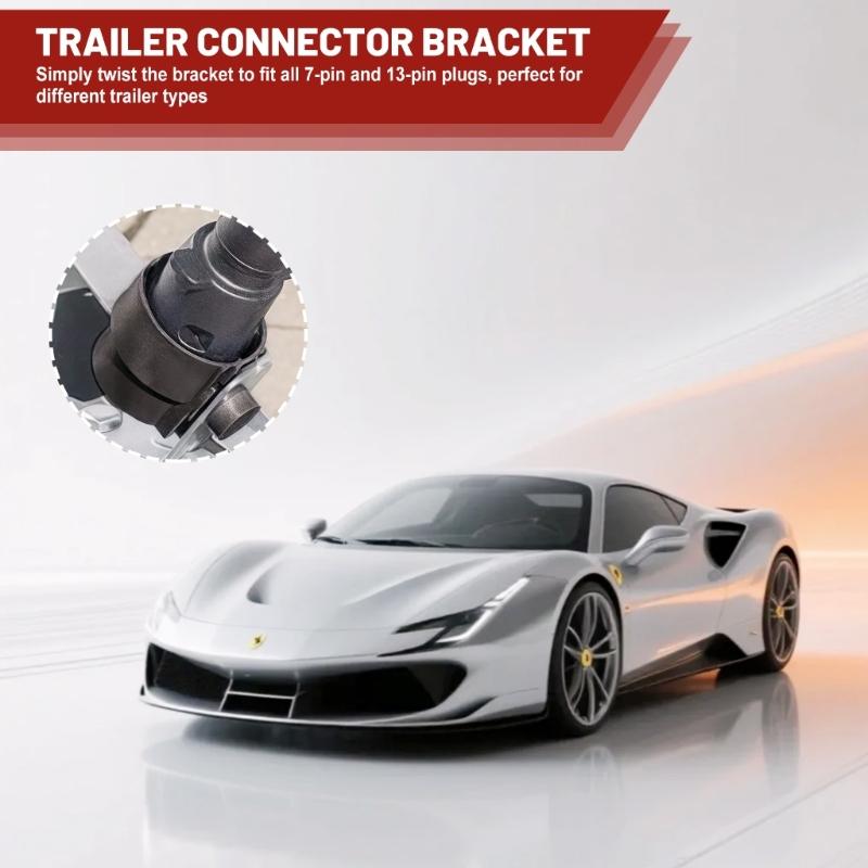 Metal Tow Hitches Fastener Easy Setups Universal 7Pin 13Pin Trailer Plug Holder Heavy Load Capacity For Camping