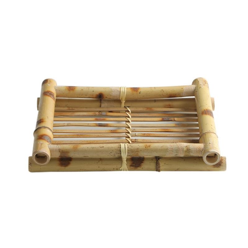 Elegant Bamboos Weave Decorative Display Tray Ideal For Snacks Fruits And Pastries In Homes Or Cafes S