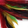 Set of 5 Feathered Foot Kick Shuttlecocks with Rubber Vivid 20cm Indiaca Dacau Shuttlecocks Base, Colors,
