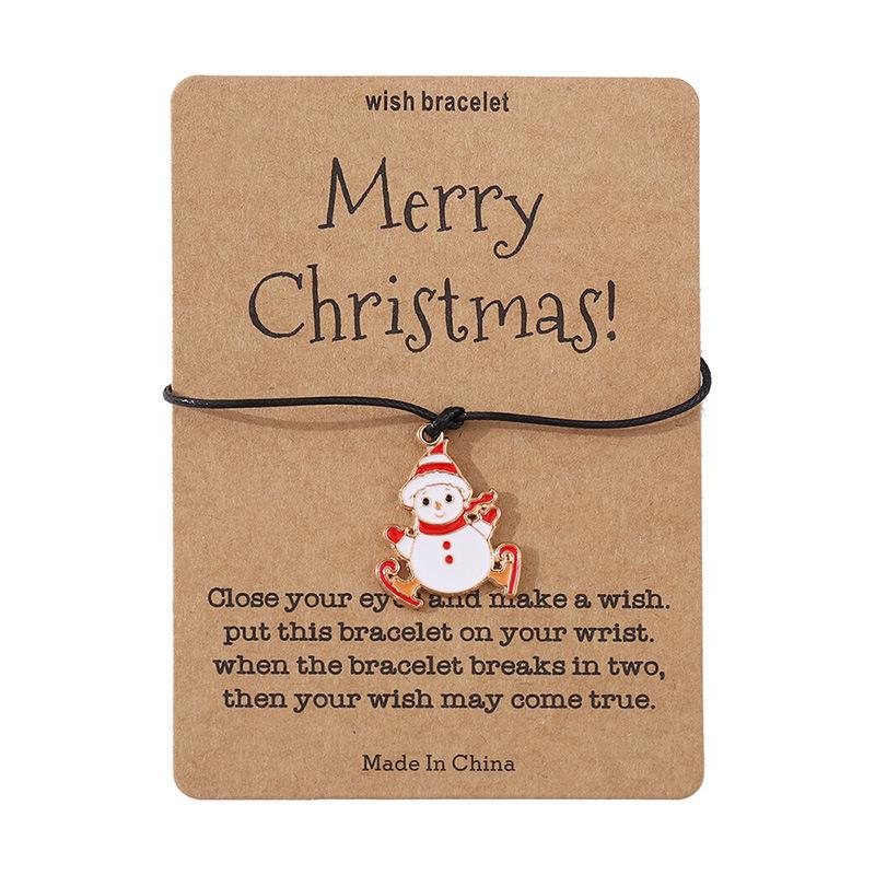 

Trendy Christmas Festival Bracelet with Unique Festive Symbol Pendant.