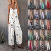 2025 Frühling/Sommer Damen Ärmelloser Bedruckter Jumpsuit - Neuer Heißer Stil Lässige Lange Hose