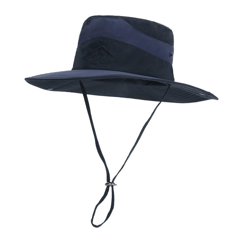 Spring and summer outdoor sunscreen visor men's mountaineering fishing big eaves hat children quick-drying waterproof breathable bucket hat