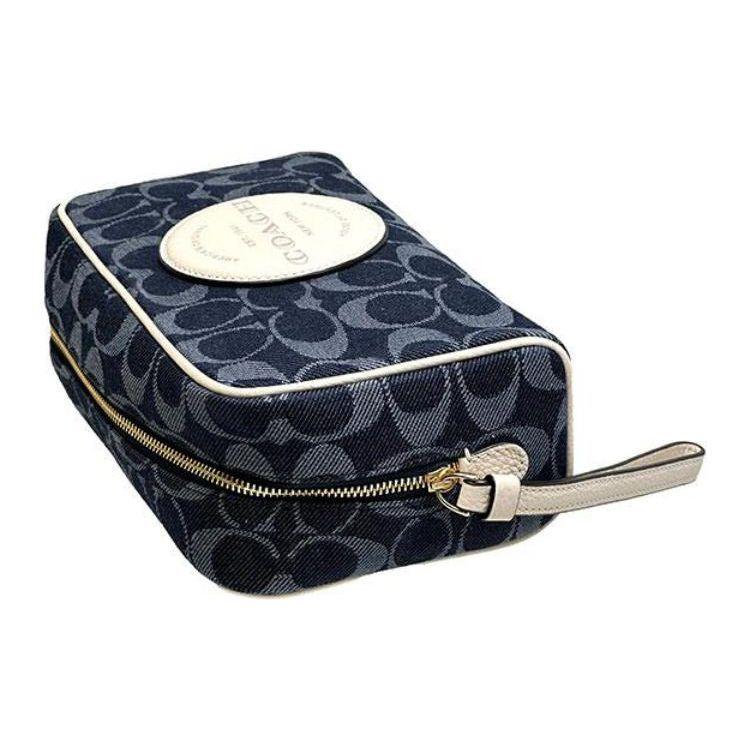 Coach Dempsey Boxy 20 Cosmetic Pouch Women Bags Denim C4230-IMDEI