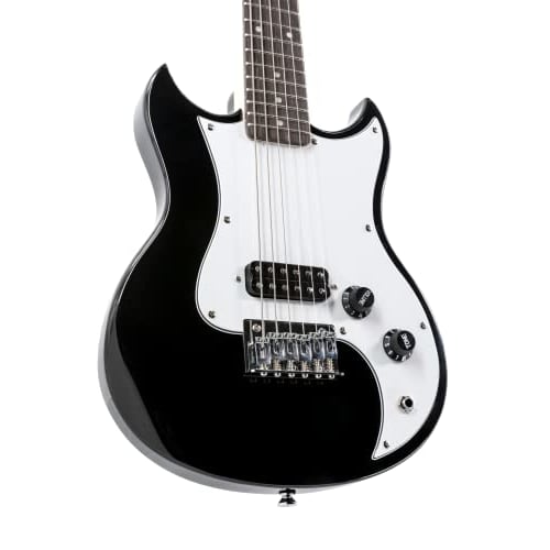 VOX SDC-1 mini BK mini guitar, black, short scale, regular tuning, ideal for women and children with small hands, includes carry bag