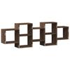 Wall Shelf Brown Oak Look 129 x 18 x 42 cm Engineered Wood