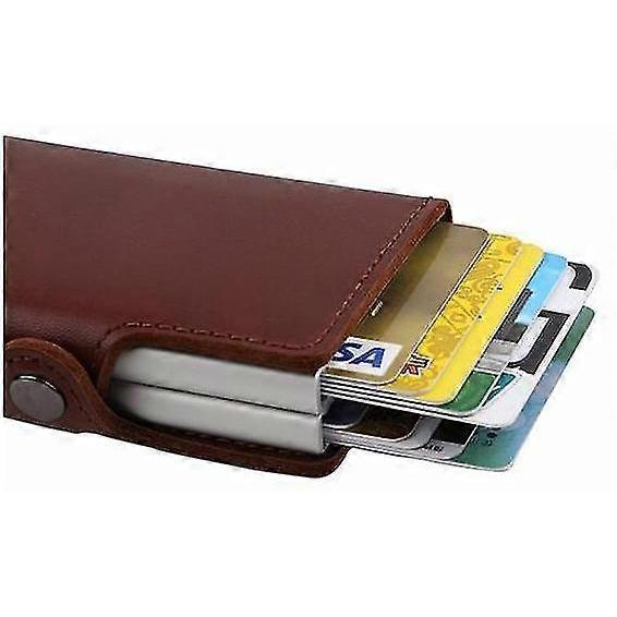 Dubbel Stldskydds Plnbok RFID-NFC Sker POP UP Kortshllare