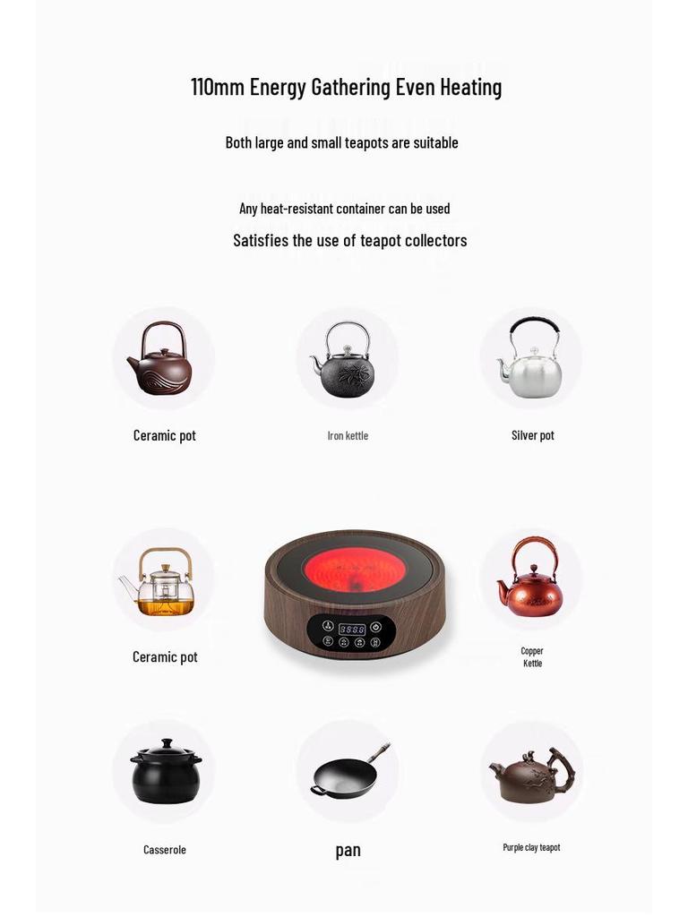 Zhengmingtang 1500W Multifunctional Electric Ceramic Tea Maker & Induction Cooker