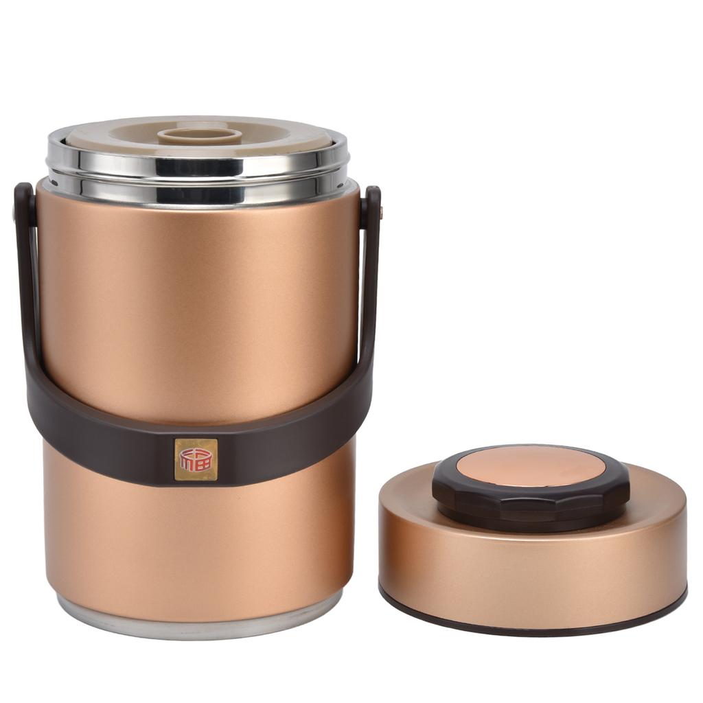 2.3L Vacuum Lunch Box 304 Stainless Steel 3 Layers Prevent Leakage Insulated Food Container for