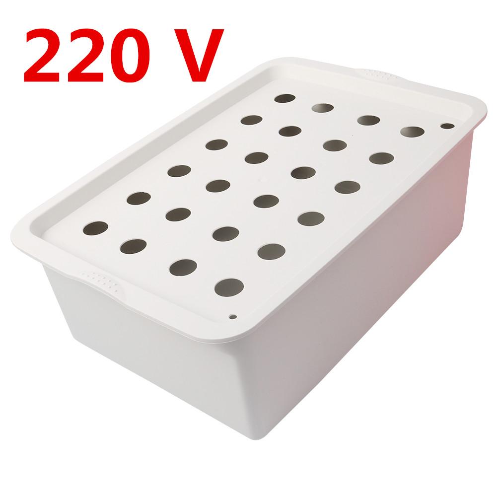 220V/110V 24 Holes Hydroponic Kit with Oxygen Pump Indoor Garden Cabinet Box Bubble Nursery Pots Cultivation Box 1 Set