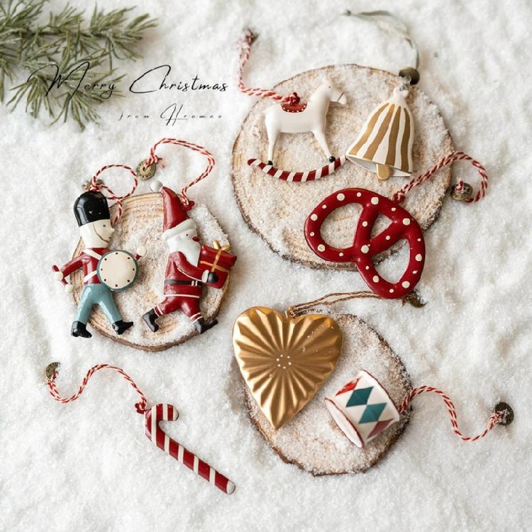 Delicate Iron Christmas Tree Hangers Scandinavian Style Holiday Decors For Indoor Festival Atmosphere