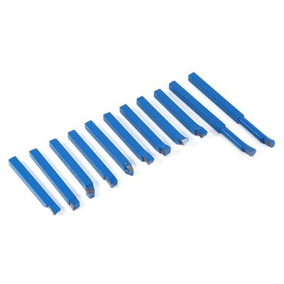11 pezzi 8*8mm Utensili da tornio con punta in metallo duro Saldatura Fresatura Taglio Set di utensili da tornitura