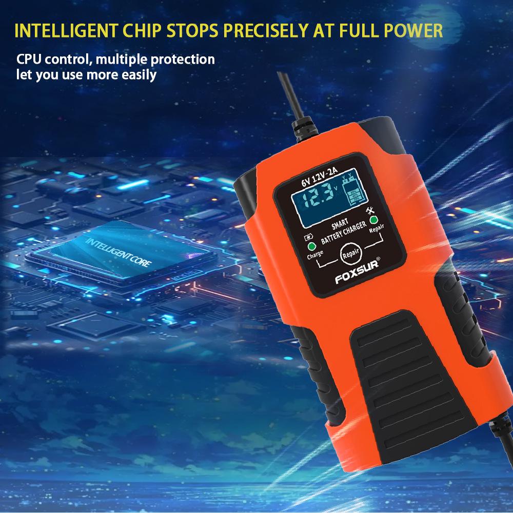 2A Intelligent Battery Charger for 6V/12V Vehicles and Children's Toys