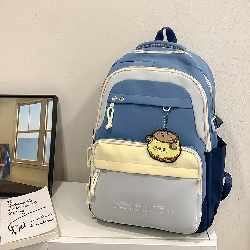 

Контрастный маленький свежий корейский вариант рюкзака Мори, досуговый, большой вместимости, школьный рюкзак для учеников средней школы, милый рюкзак для девочки. .