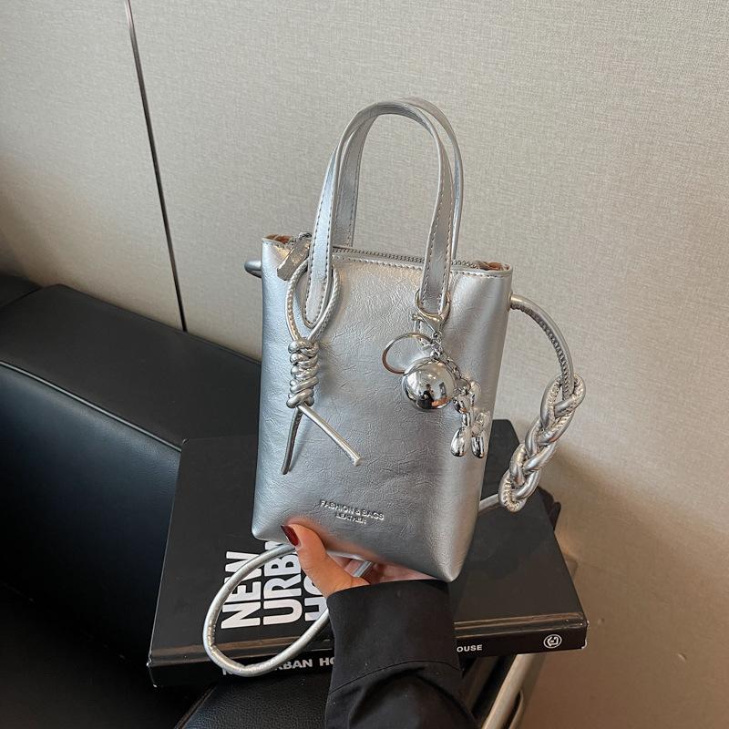 Premium Casual Bag Women's Summer Fashion Small Bag Portable Shoulder Crossbody Mobile Phone Bag Bucket Bag