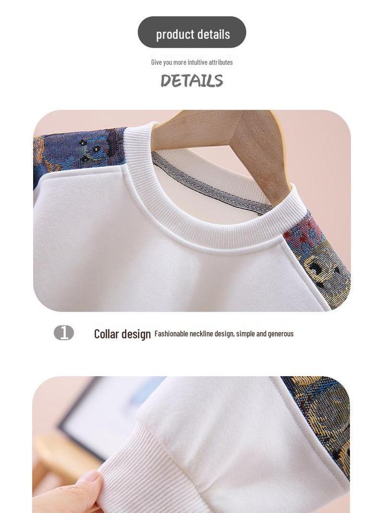 Jungen Rundhals-Sweatshirt - Frühling/Herbst Trendige Oberbekleidung für Kinder