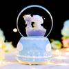 Iridescent Castle Snowfall Crystal Ball Music Box for Kids - Dreamy Fairy Tale Carriage.