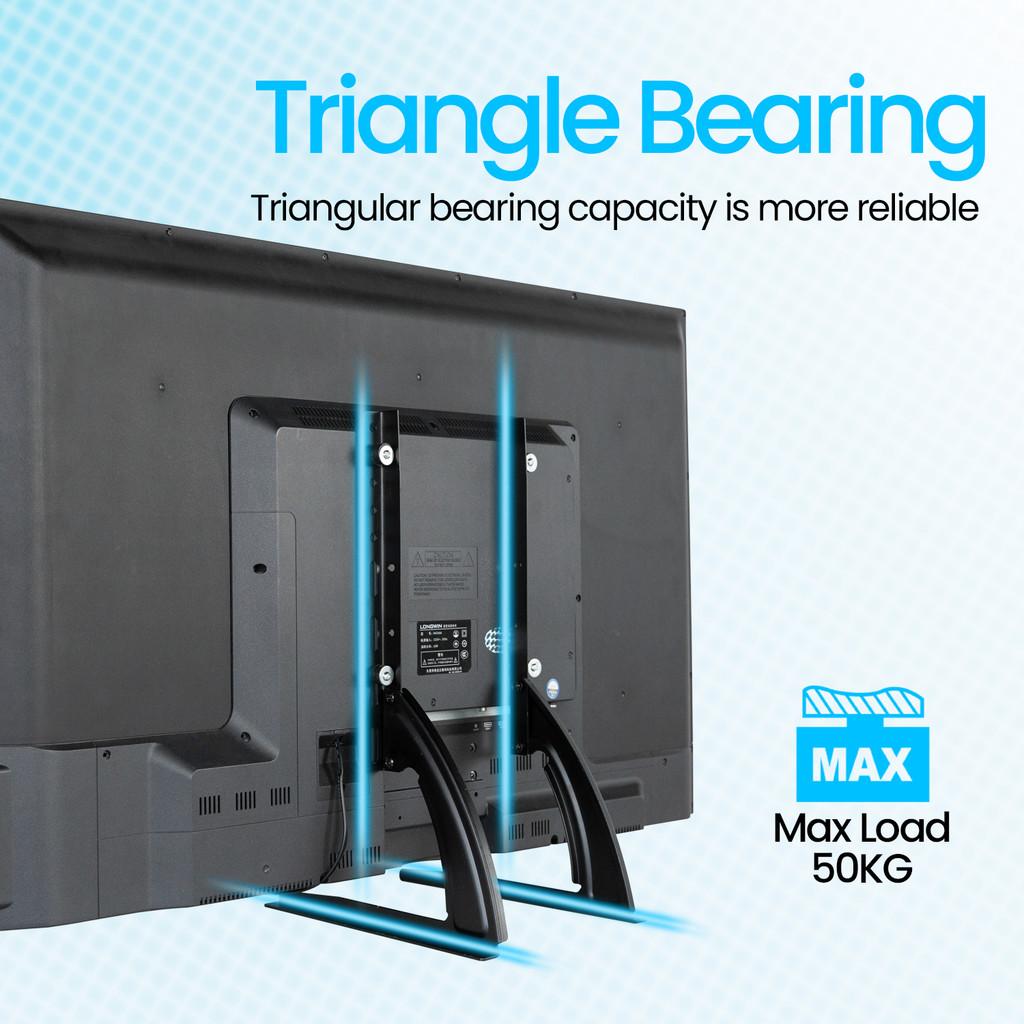 Pedestal Riser TV Feet for 32" - 75" Flat Curve Screen Max Load 50KG Universal TV Stand Legs Table Top TV Stand