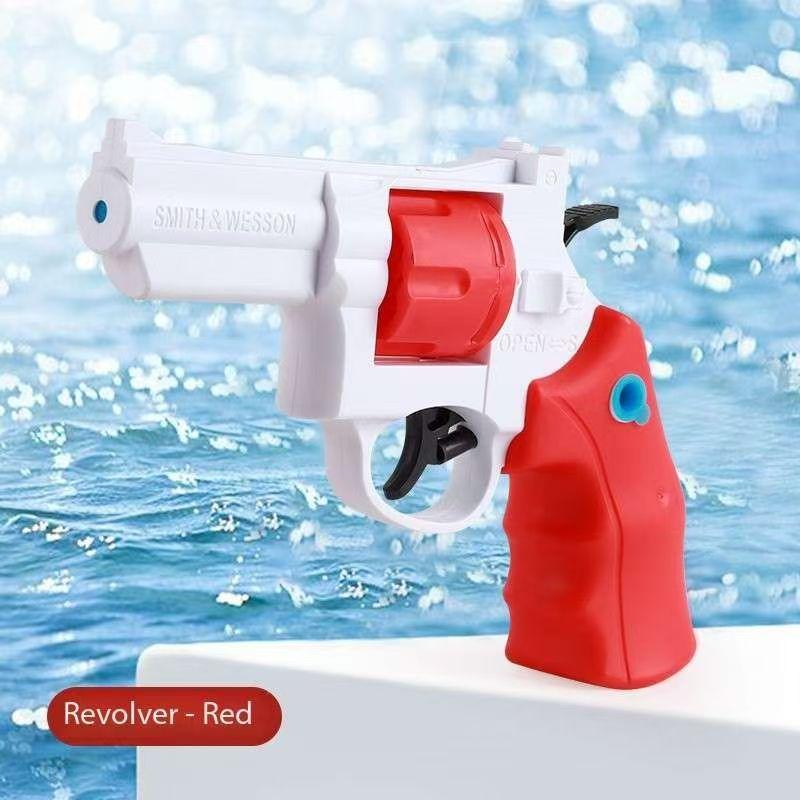 Non-Toxic Summer Revolver Water Gun Toy Mechanical Continuous Water Gun Toys Children Outdoor Beach Water Toys Kids Adult Gift