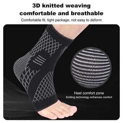 Sports Ankle Support Brace Compression Sleeve High Elastic Friendly To Skin Breathable Stabilizing Ankle Wrap for Women Men