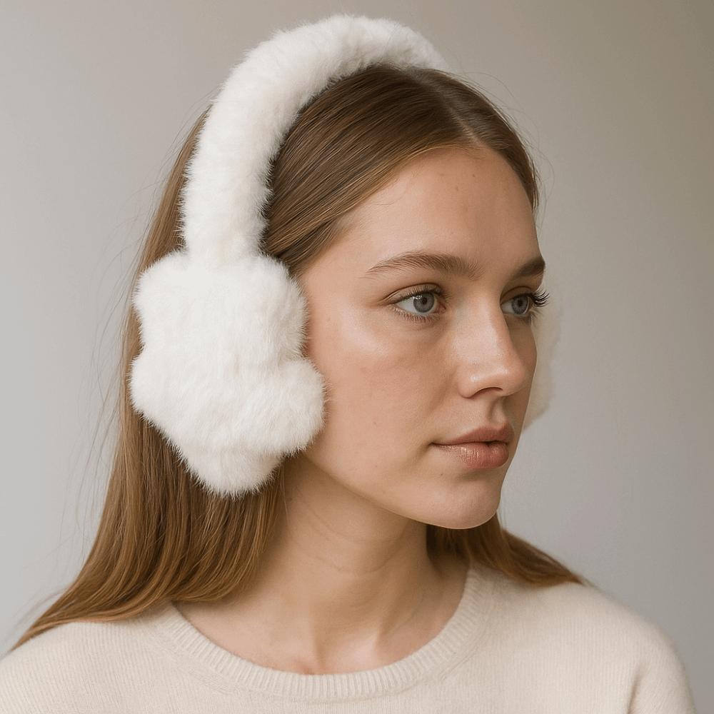 Winter Ear Protection Fluffy Ear Muffs Star/Heart/Cat Design Plush Earmuffs  Girl Gifts