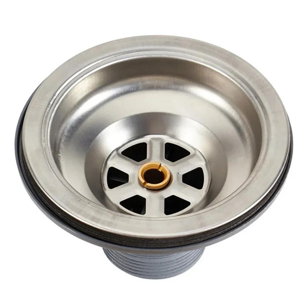 Sink Drain Strainer for Kitchen and Bathroom Made of Rust Resistant Stainless Steel with Double Layer Filtration